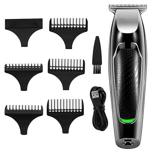 Cortadora de pelo para hombres, profesional recargable, eléctrica, inalámbrica, cortadora de pelo de barbería de bajo ruido, corte de pelo para