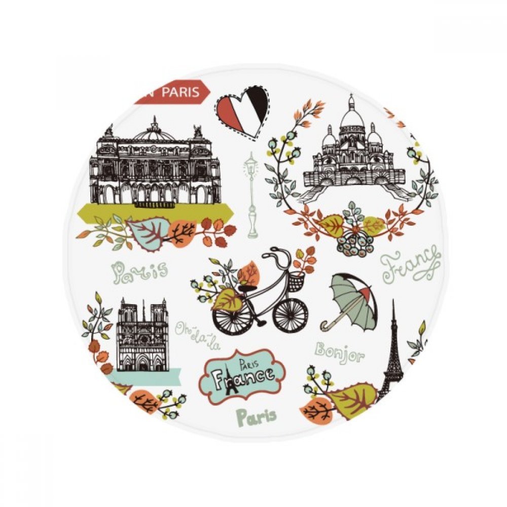 Tapis chat Eiffel Paris France anti-dérapant pour sols glissants 80cm