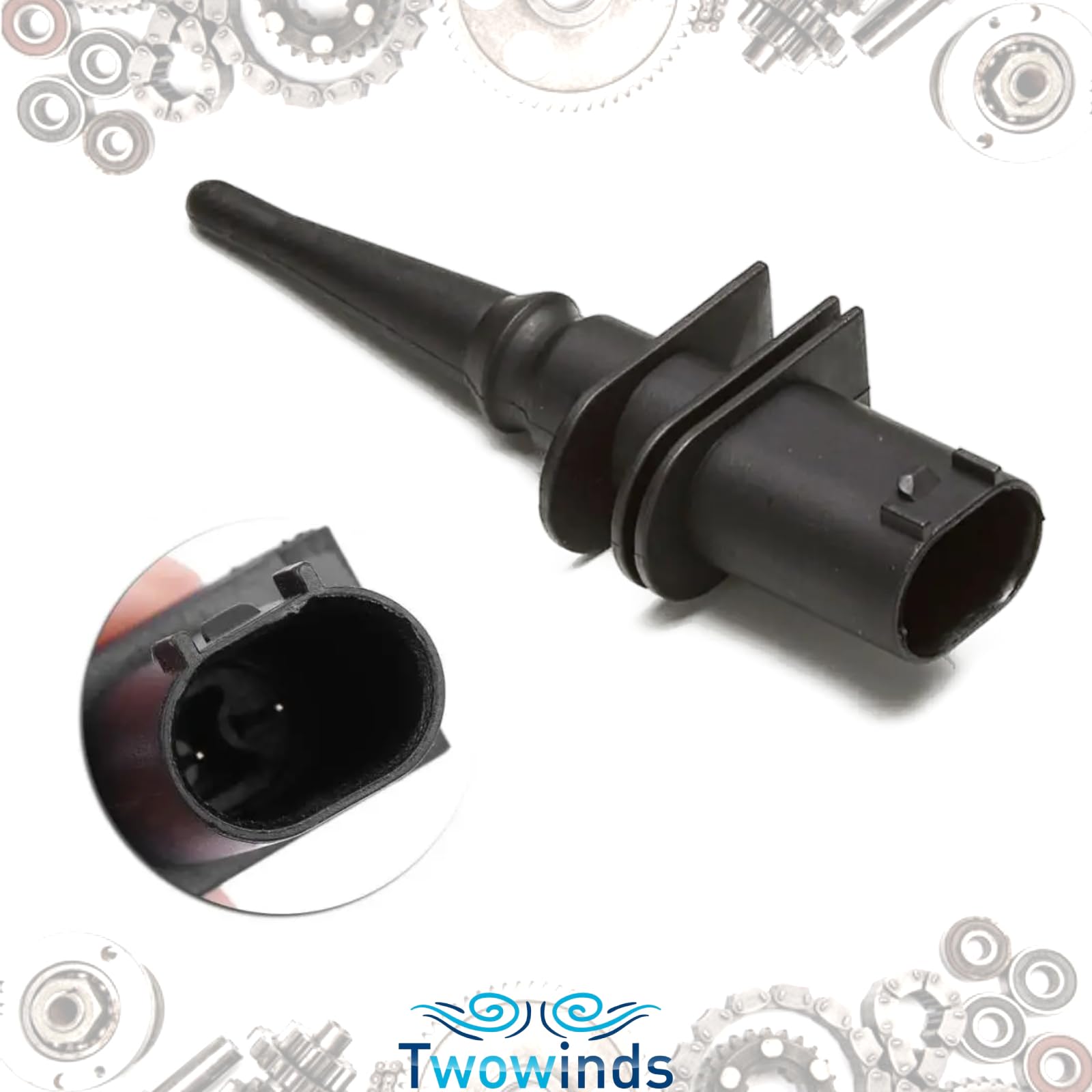 Twowinds - Sensor de Temperatura Exterior con Conector 65816905133 Compatible con BMW E46, E36, E90, E63, E60, E39 - Sonda de Temperatura - Termómetro (lote de 3 piezas)