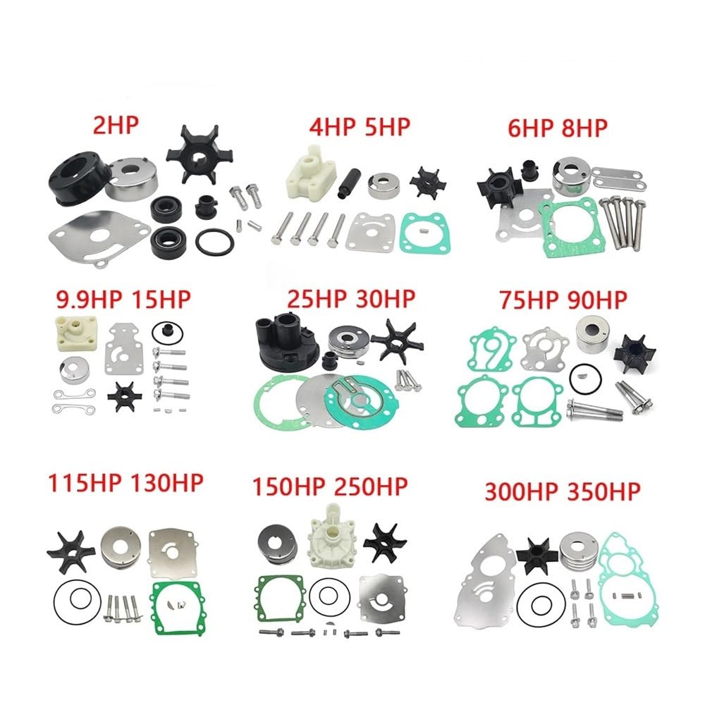 Kit di Riparazione della girante della Pompa dell'Acqua fuoribordo Adatto for Motori Ymh 2 4 5 6 8 9,9 15 20 25 30 75 90 110 130 175 200 225 250 300 350HP