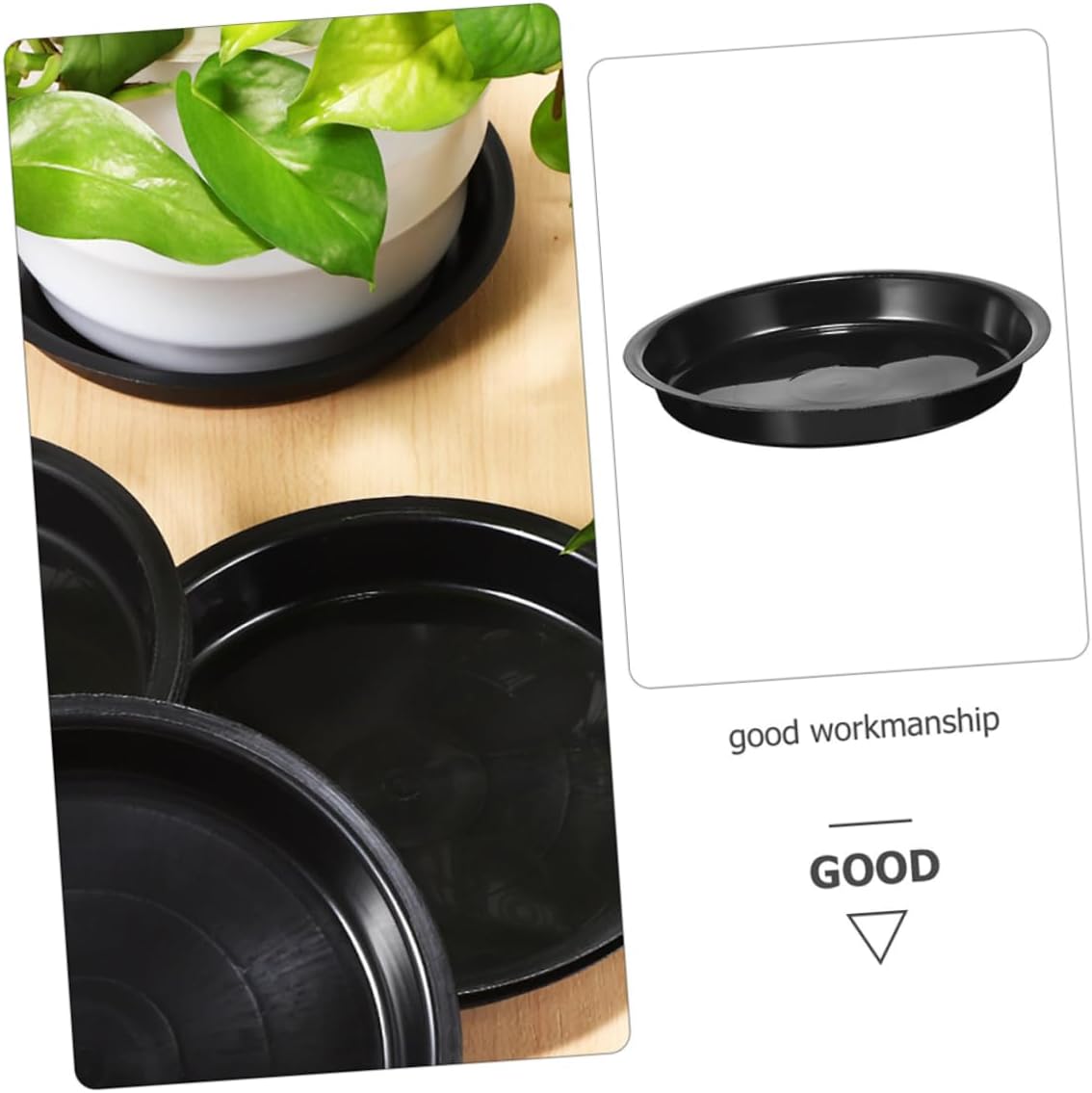 80pcs Round Plant Saucer Trays Thick Plant Trays for Pots Flower Pot Drainage Reusable Potted Accessories