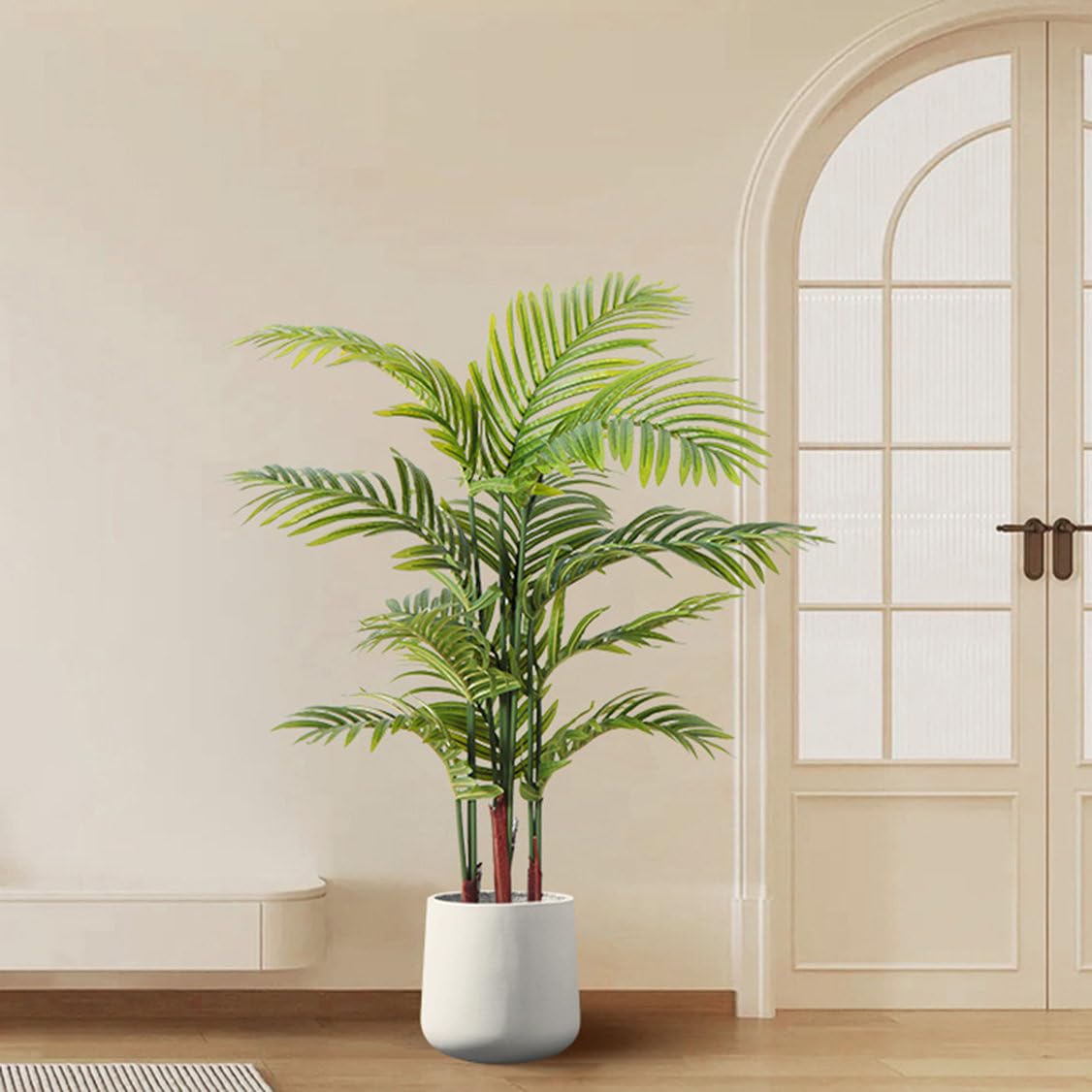 ヤシの木　造花　約160cm グリーン Amazon｜HGJH 大型 人工観葉植物 160cm ヤシ フェイクグリーン リアル