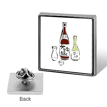 Amazon.co.jp: ピンバッジ 日本酒 清酒 シルバーバッジ 合金製