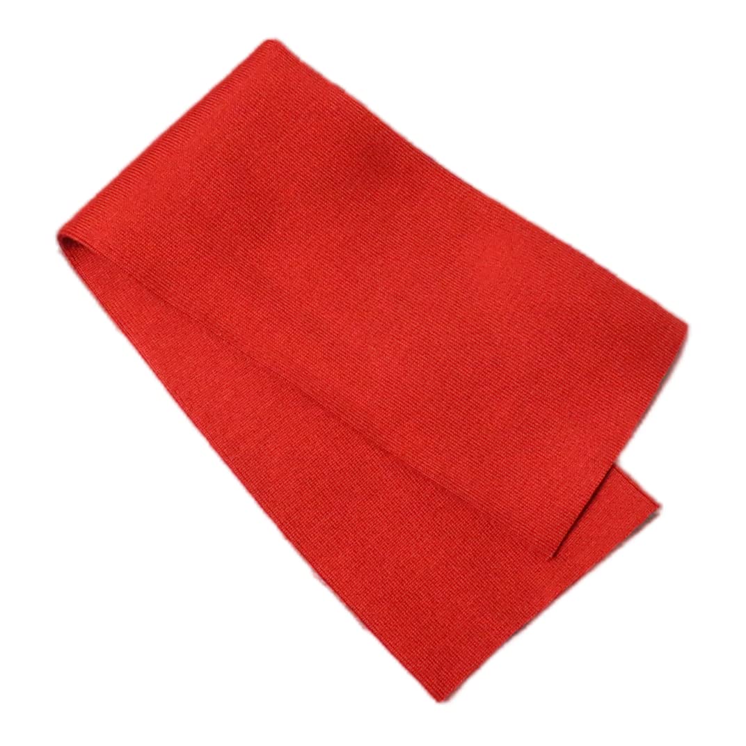 TinaKim Ribbing Knit Fabric, for Waistbands Collar Cuffs Sewing Material (Tubular Red, 16x4in)