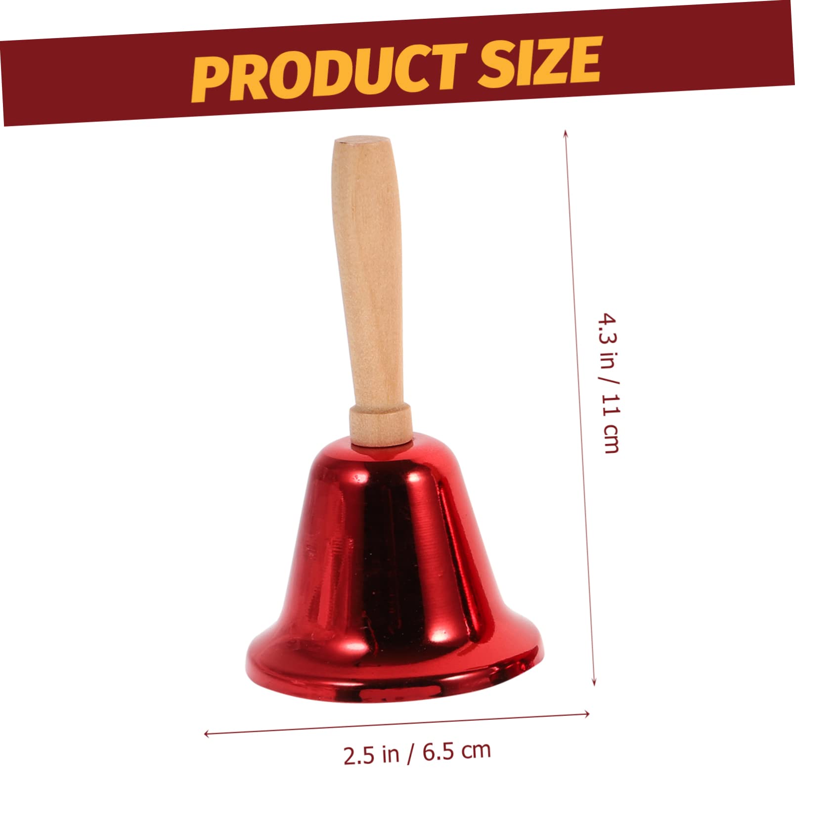 Toyvian 8pezzi Campane Natalizie Campane Decorative Per Feste Di Natale Bar e Scuole Suono e Manico Confortevole Decorazioni Per Eventi Festivi e Atmosfera Natalizia