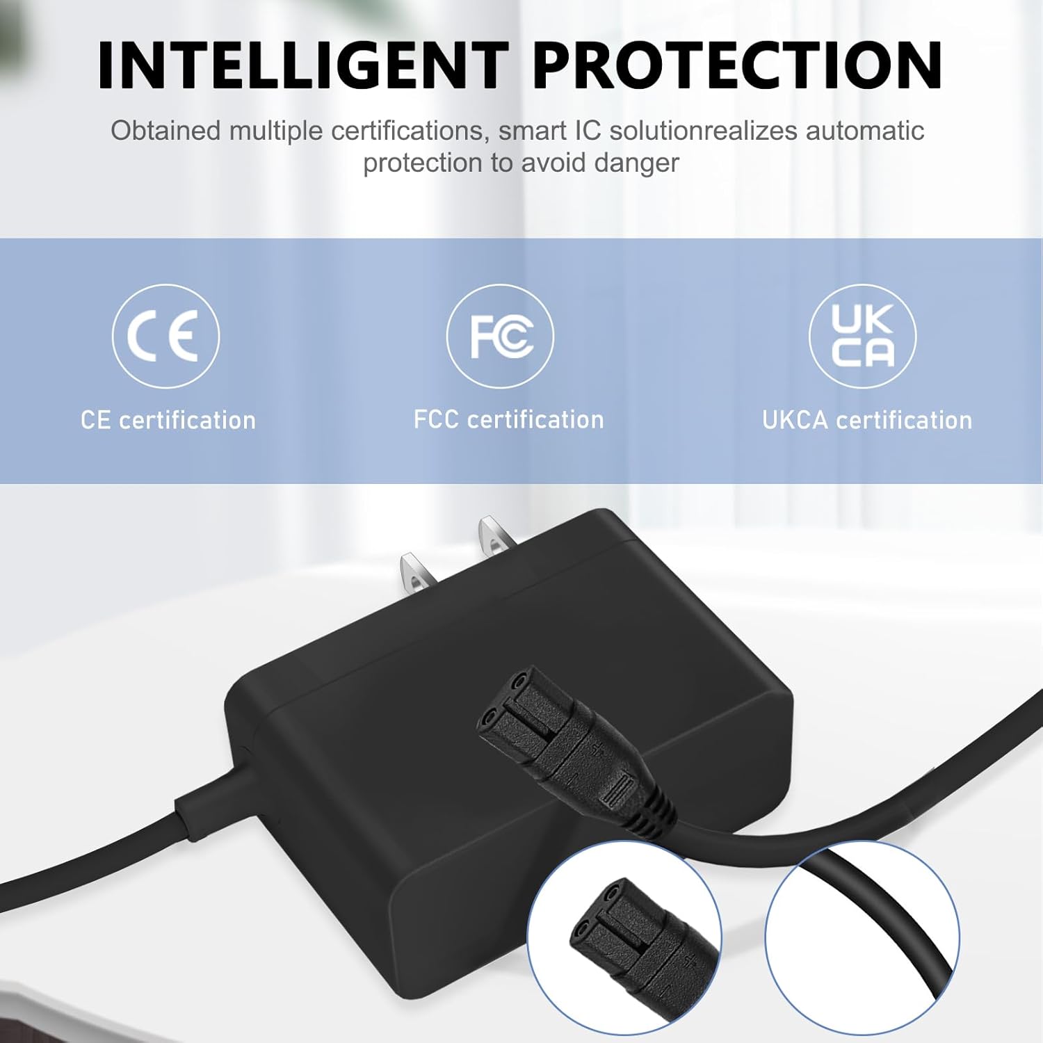 Power Adapter Compatible with Intex ZR200 28627 28627E 28628 7.2V Ni-MH Battery Rechargeable Cordless Swimming Pool and Spa Vacuum Cleaner  Replacement Charger Accessory 13273 13274 IN132700100