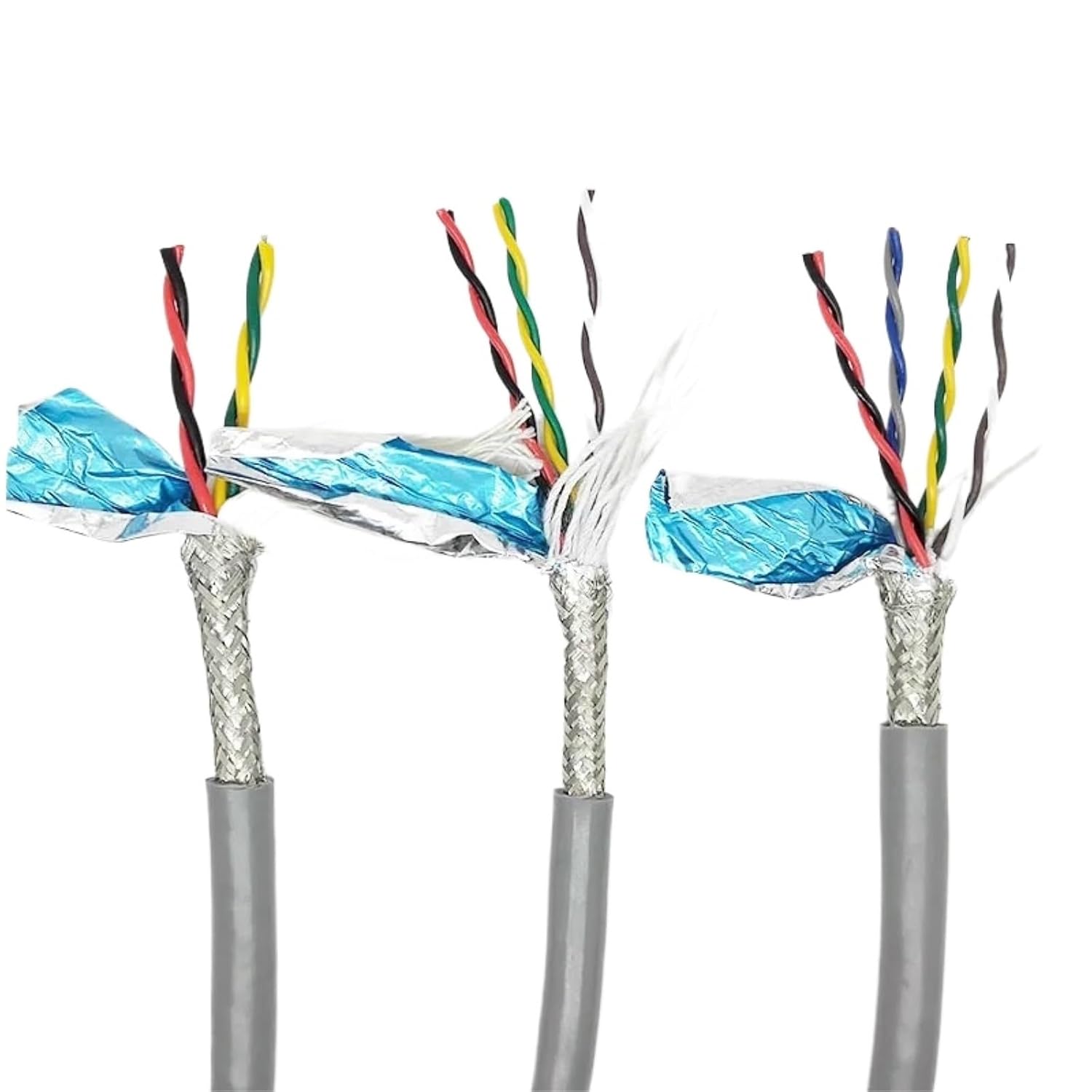 TRVVPS Twisted Pair Shielded Drag Cable 24/22/20/18AWG 2/4/6/8/10/12/14/16Cores Heat-Resistant Insulated Gray PVC Cable(14Cores 1Meter,20 AWG 0.5mm2)