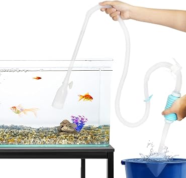 TERA PUMP Aquarium Gravel Cleaner for 10-20 Gallon Tanks - BPA-Free, Siphon with Flow Controller, Extendable No-Spill System for Freshwater and Saltwater | BPA-Free, Siphon with Flow Controller, Extendable No-Spill System, Freshwater and Saltwater