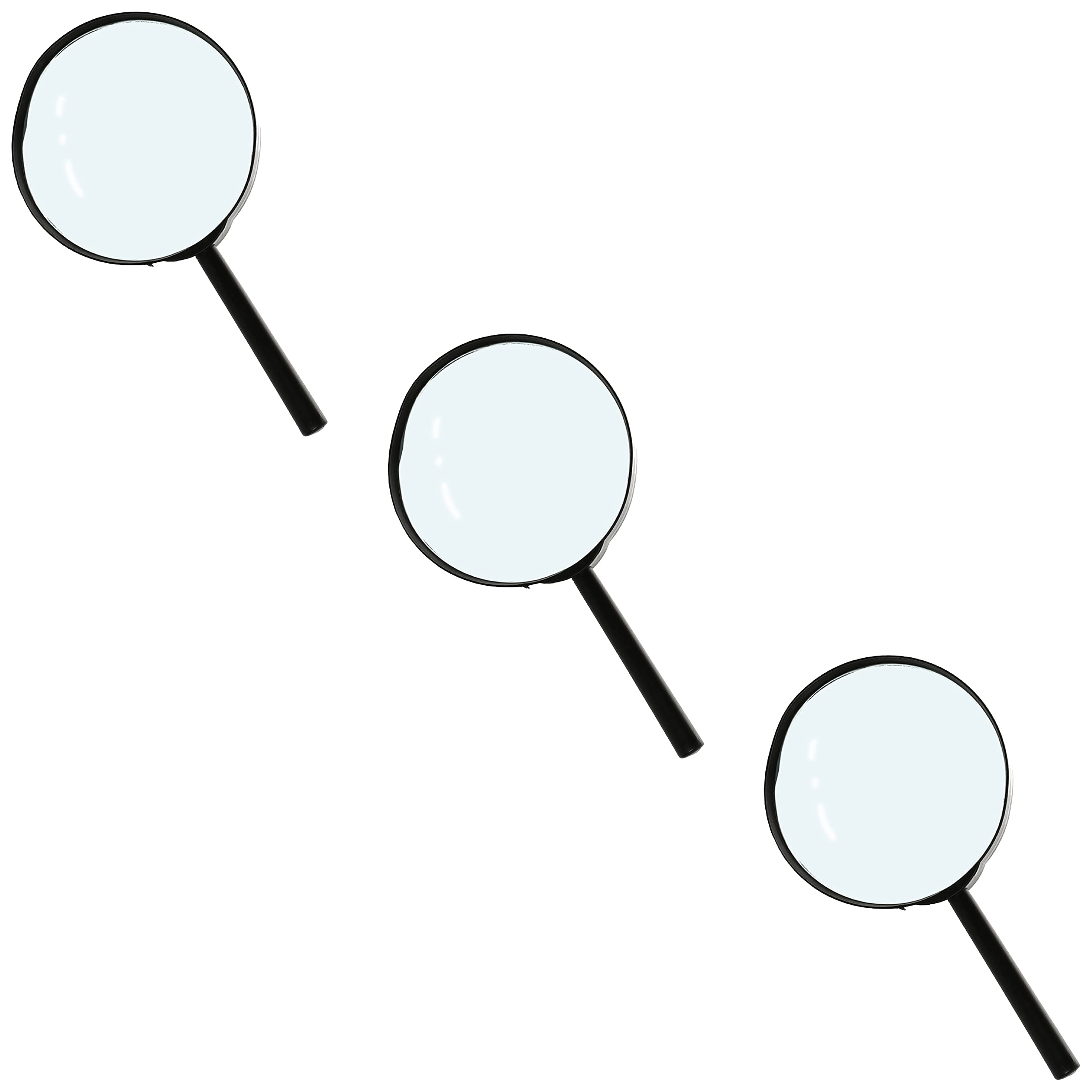 Victorian Detective Magnifying Glass - Pack of 3 - Fully Functional Magnifying Glass - Victorian Murder Mystery Fancy Dress Accessory