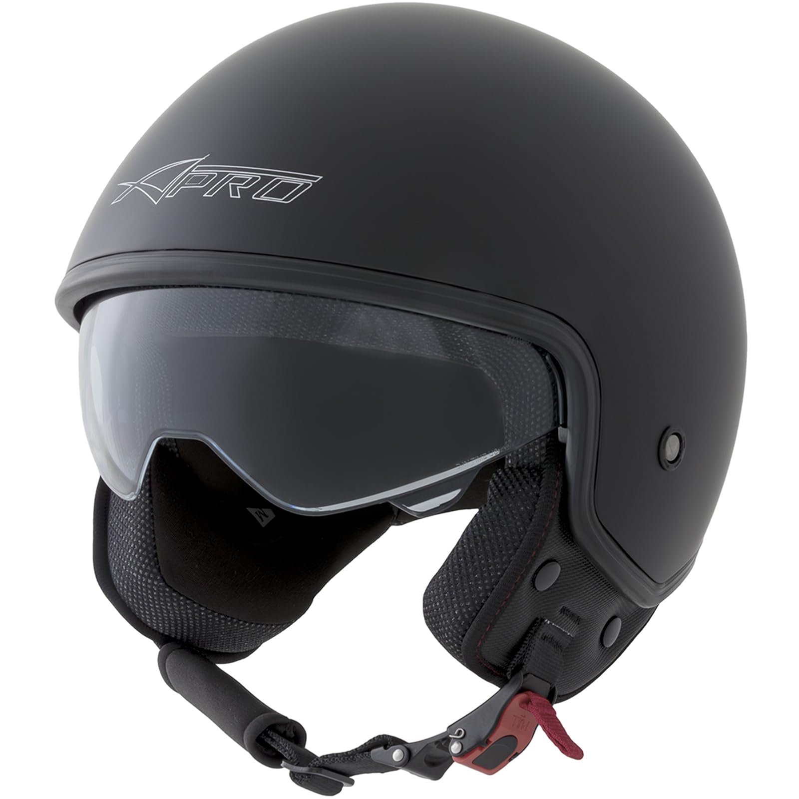 Casco Jet Scooter Moto Omologato ECE 22-06 Visiera Parasole Nero Opaco M