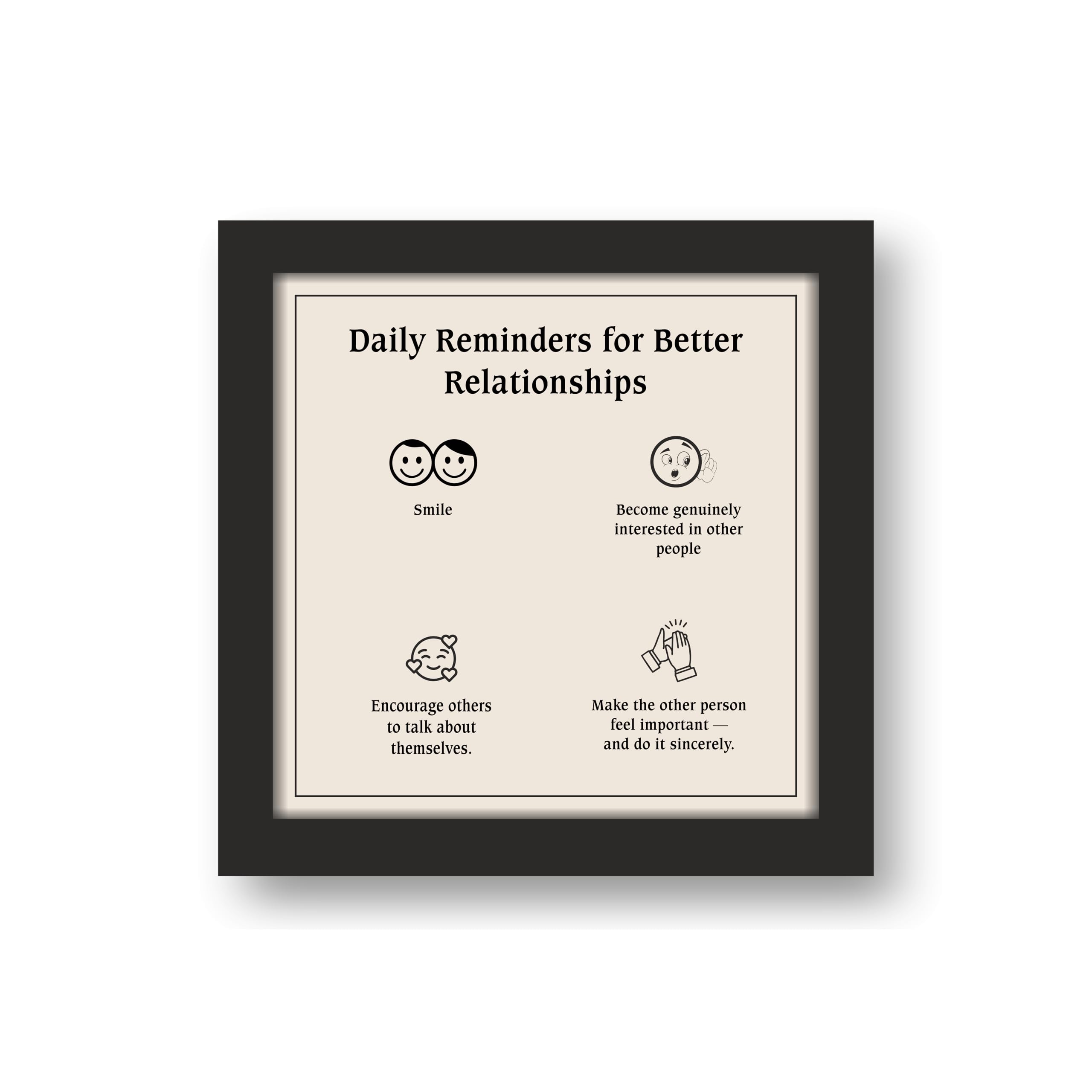 "Daily Reminders for Better Relationships Inspirational Framed… – view 2