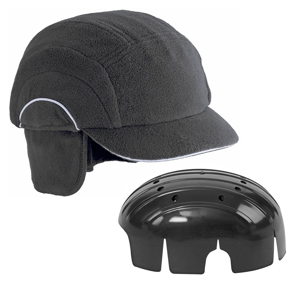 Gorra Seguridad Invierno ABS Forro - Visera 5 cm - Norma: EN 812 - Testada hasta -30ºC - Color: Negro