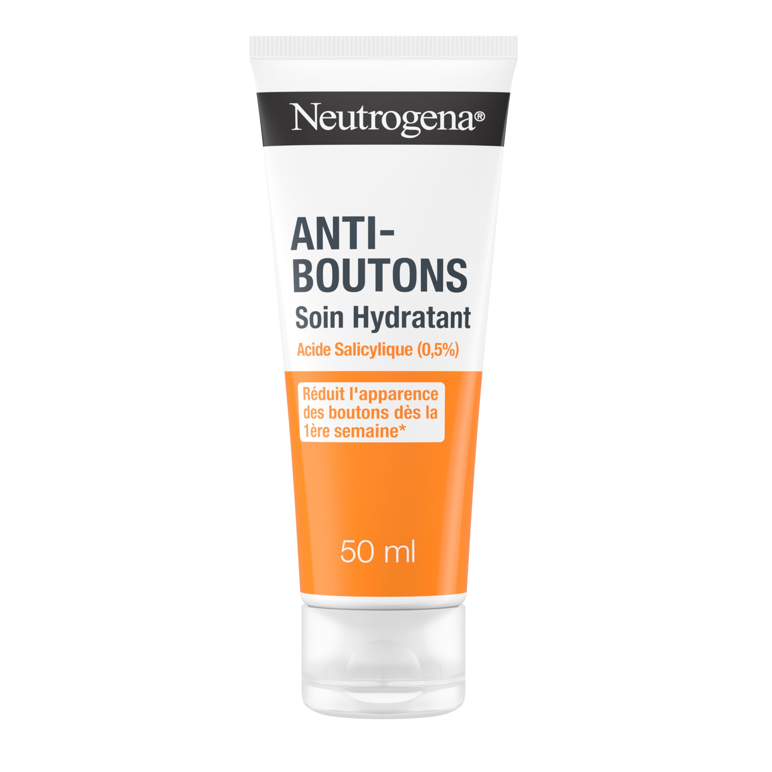Neutrogena Anti-Button-Feuchtigkeitsspender Gesichtscreme – 50 ml Tube, Salicylsäure 0,5%, 24h Feuchtigkeit