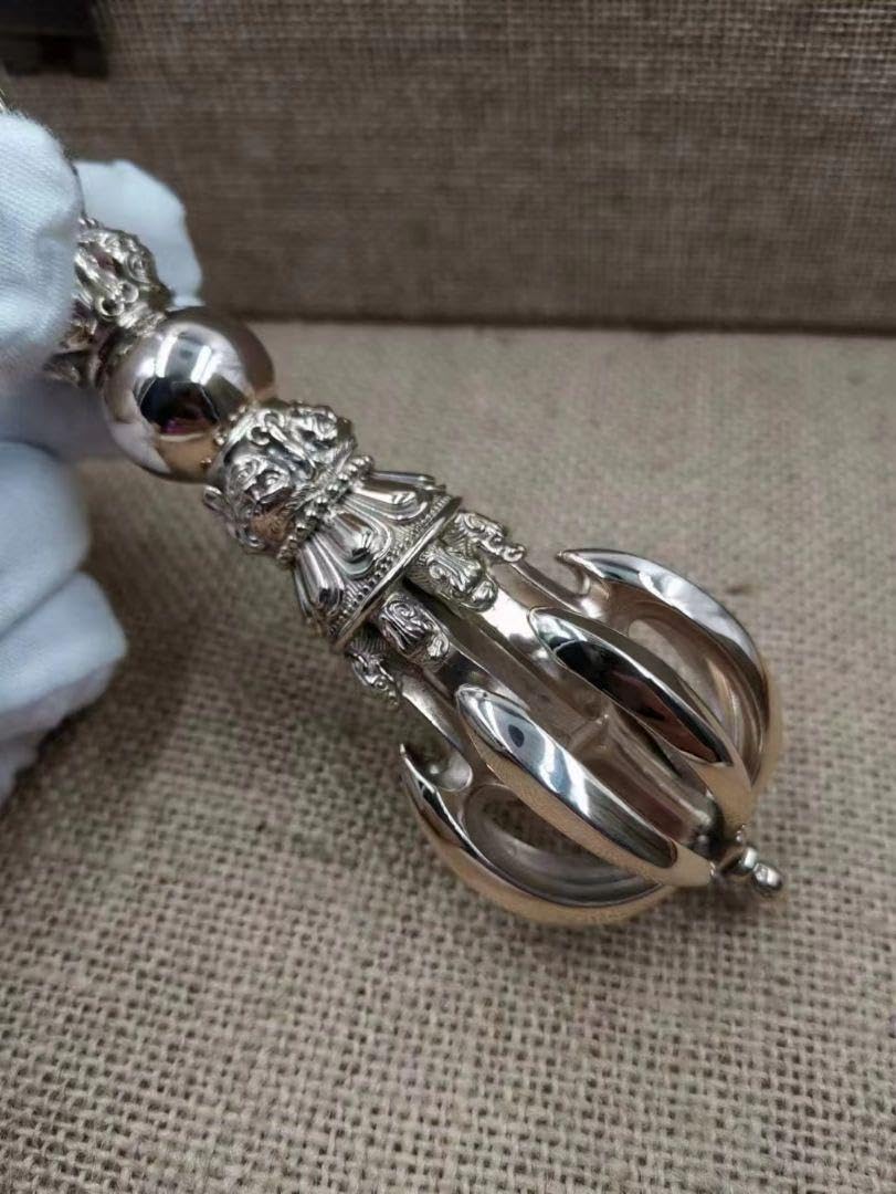 Amazon.co.jp: 修縁堂 密教法具 真言宗 法器 鬼面九鈷杵vajra21CM