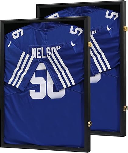 VERANI Paquete de 2 vitrinas con marco de jersey, marco de exhibición de jersey, caja de sombra de jersey con 98% de protección UV, acrílico para disponible en Yaxa Colombia