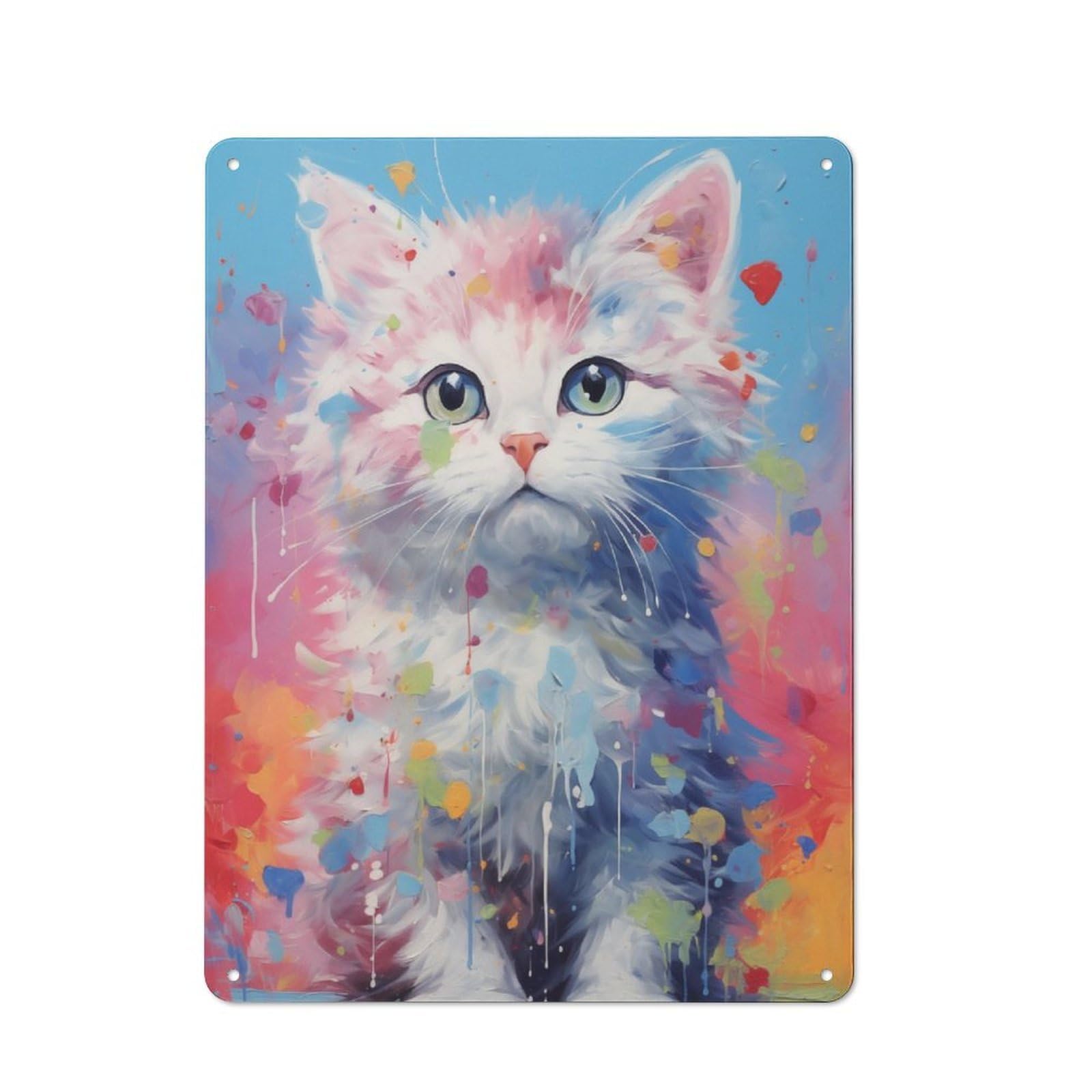 Junmoney Kitty No9 Metal Sign 40X30cm With For Workshop Wall, Vintage Decor, A Decorative Christmas Gift For Metal Sign Collectors