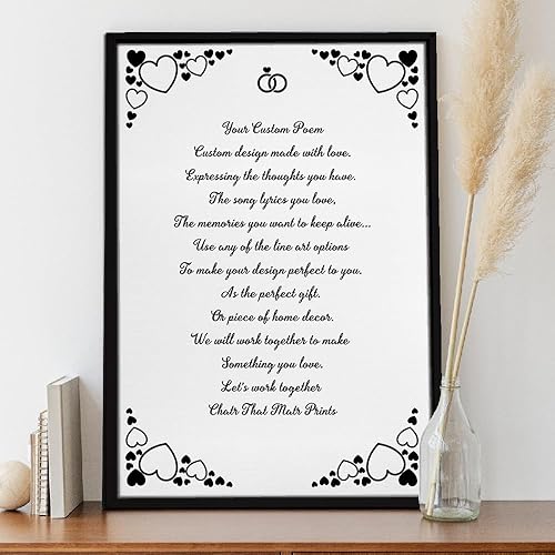 Miniatura 4 de Impresiones artísticas personalizadas de poema o verso, citas personalizadas, lienzo para crear tus propias citas personalizadas para el hogar,