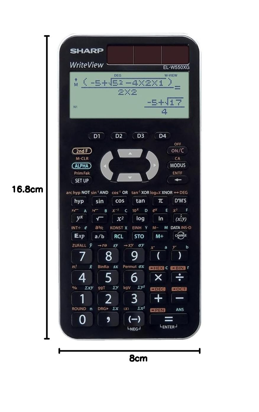 Sharp EL-W550XG Scientific Calculator - Black : Amazon.ca: Electronics