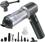 Voiture Aspirateur Portable sans fil 20000pa Haute puissance 4-in-1 Aspirateur portatif sans fil rechargeable, à vide portable 3 Filtre réutilisable, petits aspirateurs pour la maison de voiture & Animaux de compagnie