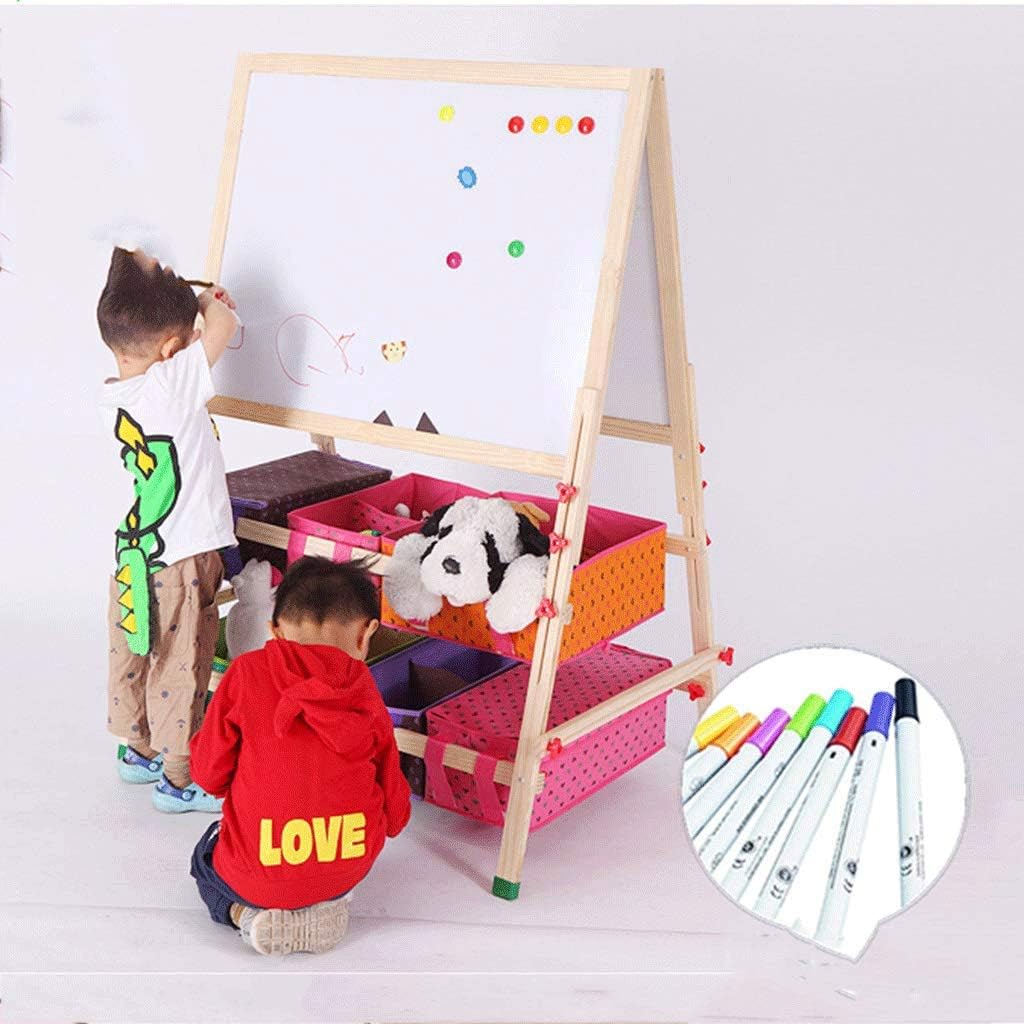 Sketchpad Wooden Easel Board,whiteboard Chalkboard Blackboard for Kid,Height Adjustable Drawing for Kids