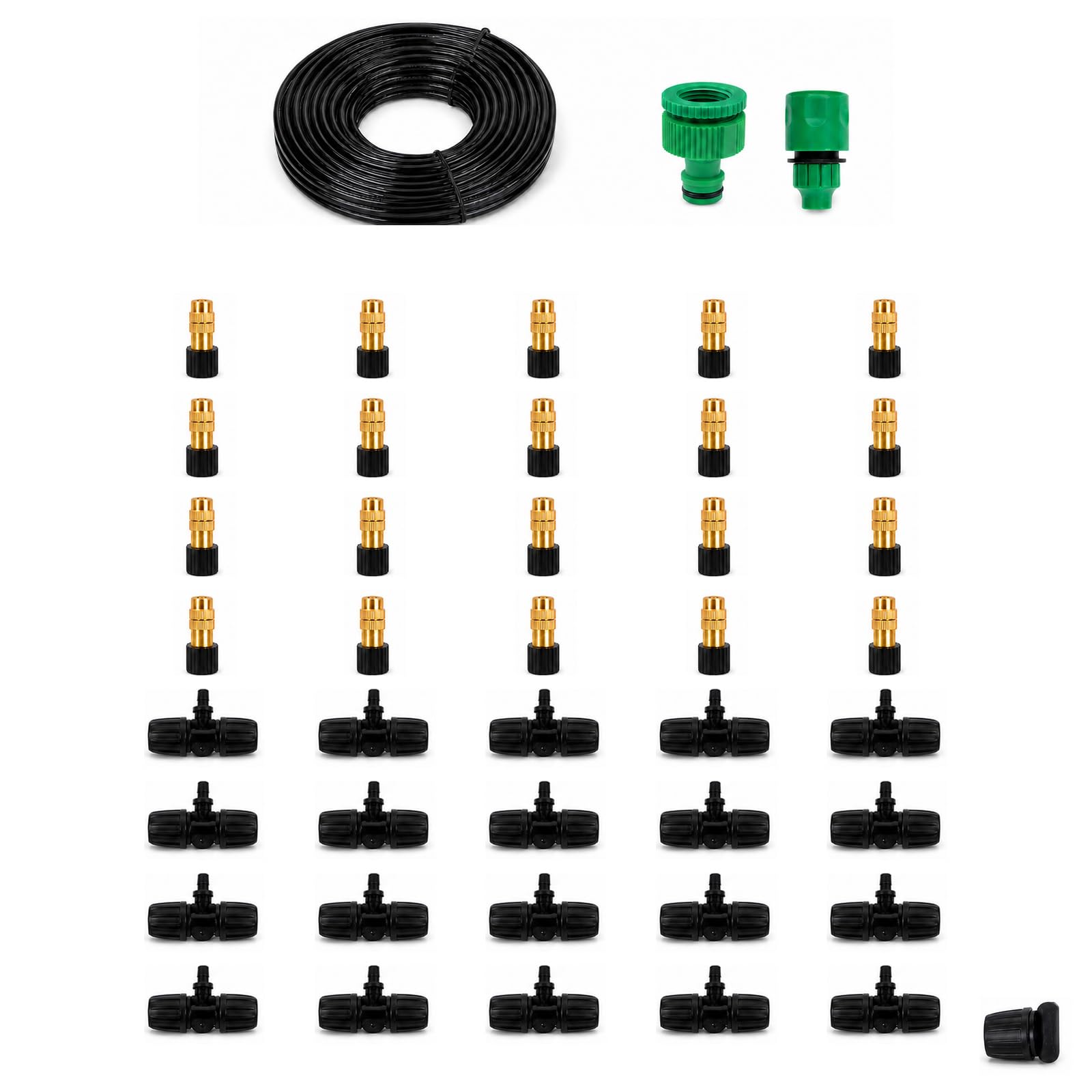 Kit Irrigazione A Goccia,Nebulizzatore per Terrazza Esterno,Kit Irrigazione Goccia Giardino,Wear-Resistant,Suitable for Gardens,Greenhouses,Balconies,And Vegetable Gardens