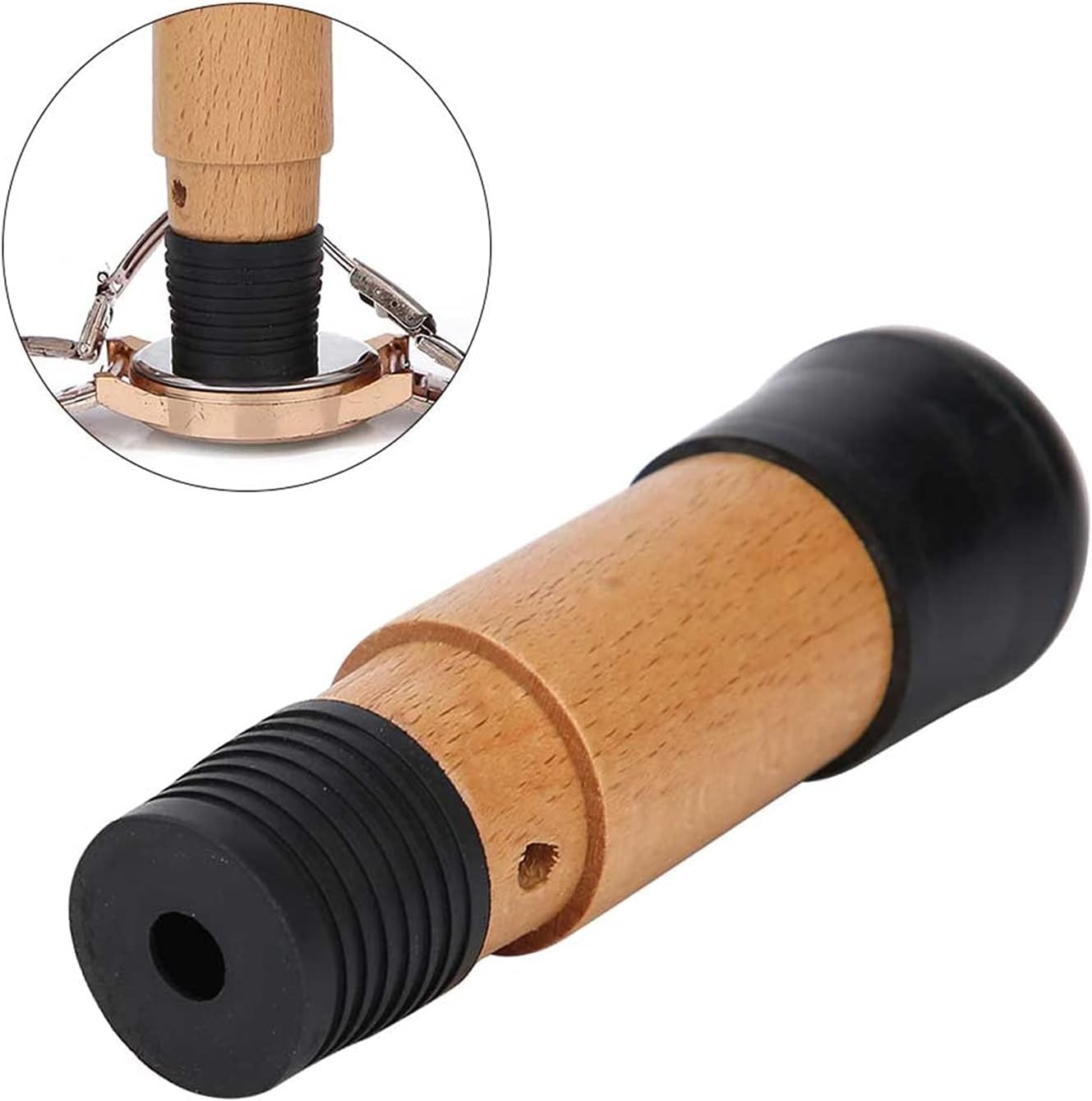 Aspirazione in legno Guarda Caso Posteriore Della Copertura Apri Rimozione Punta In Gomma Anti Graffio Antiscivolo Parti di Orologi Strumento di Riparazione Strumento di Riparazione per Orologiaio Kit