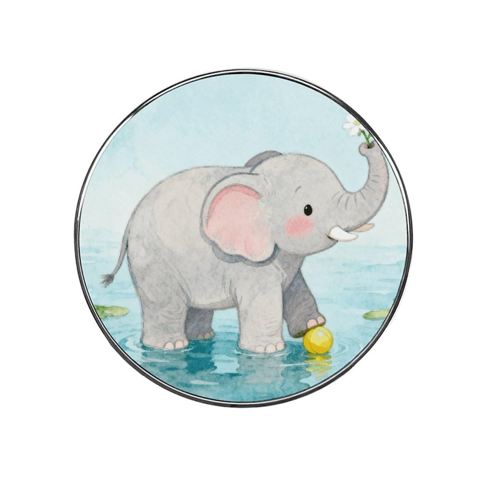 Elephant Customizable Refrigerator Magnets, Strong Magnetic Fridge Stickers, Funny Round Decorative Fridge Magnets for Home Kitchen, Whiteboard, Locker, and Office
