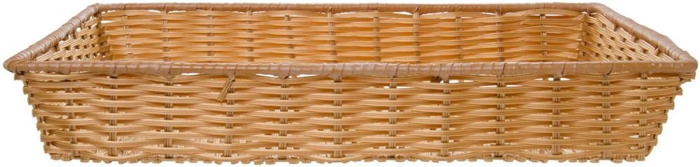 HUBERT 18" x 12" x 2 1/2" Synthetic Black Wicker Trays, 86602