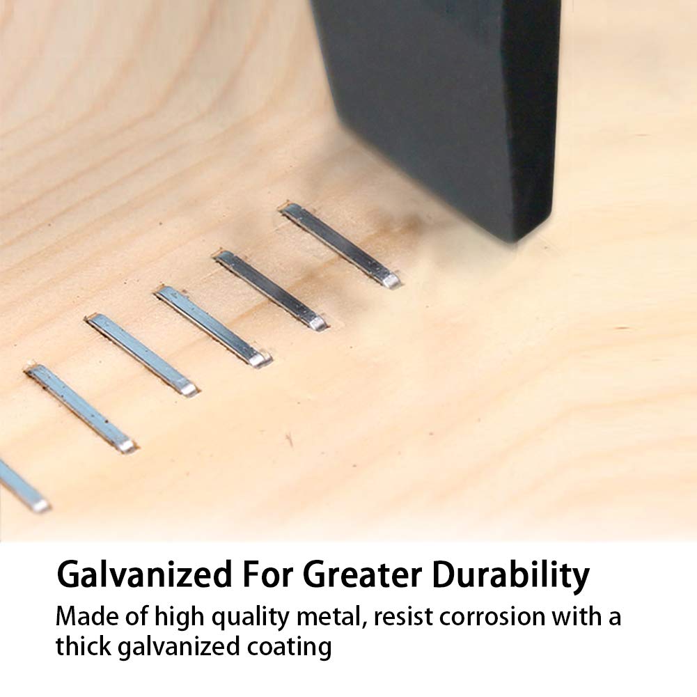 20 cajas – 22GA 71 Series grapas galvanizadas para tapicería de 3/8 pulgadas, corona de 1/4 pulgadas de longitud de la pierna grapas de alambre fino para grapadora neumática de tapicería, pistola de