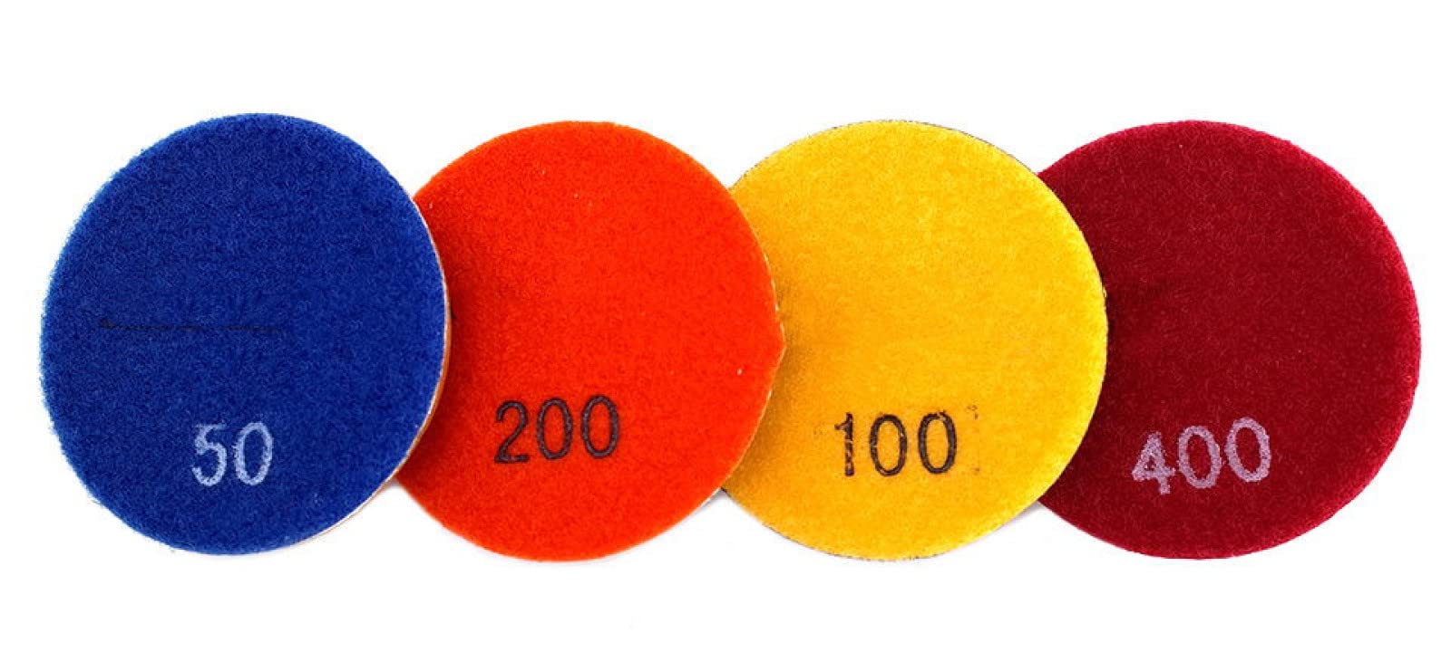 4 Unids/set Almohadilla De Pulido De Diamante De Enlace De Cobre Rígido Híbrido De 3 Pulgadas Para Suelo De Hormigón De Mármol De Granito Disco De Molienda Seco/húmedo,50