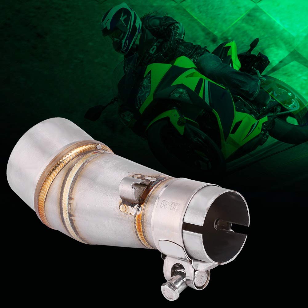 Tubo Di Scarico Medio VOBOR Per Kawasaki Z250 Ninja 250/300 2013-2016 - Acciaio Inox, Argento - Foto 2