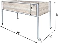 Vista 14 de Foreman Raised Garden Bed on Wheels – Weather-Resistant Raised Garden Bed (48" x 24" x 32") with Drainage, Ideal Raised Garden Bed for Vegetables &