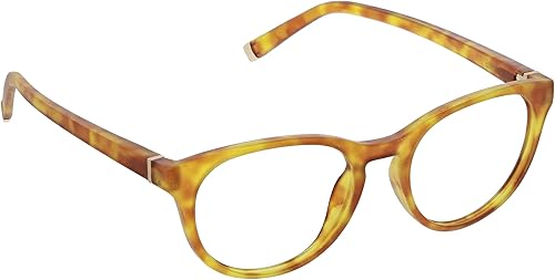 Miniatura 2 de Peepers by PeeperSpecs Canyon - Gafas de lectura redondas con bloqueo de luz azul, Color Honey Tortoise