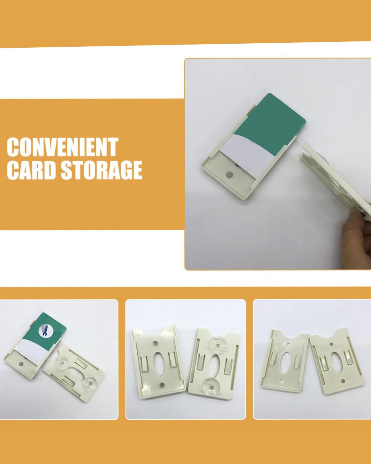 1 pieza Soporte de Tarjeta con Ventosa Gestión Vehículo Organizador de Permisos de Estacionamiento Titular de Tarjeta Rfid Pack,soporte de tarjetas para coche con ventosa (blanco)