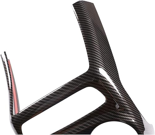 Miniatura 6 de YIWANG ABS para Mercedes Benz Clase C W205 2019 2020 Fila trasera de automóvil Aire acondicionado Ventilación Marcos Accesorios (fibra de carbono, 1