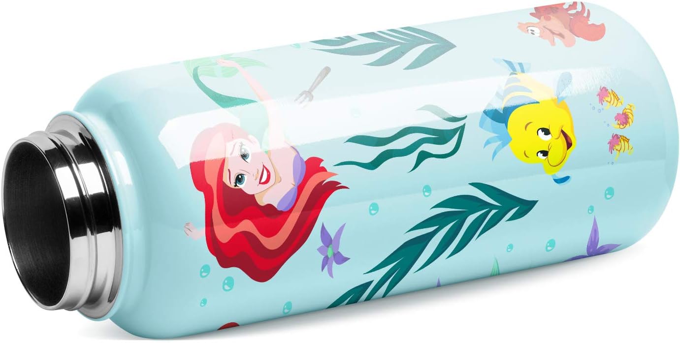 Simple Modern Disney The Little Mermaid Ariel Water Bottle with Straw Lid Insulated Stainless Steel Metal Thermos | Gifts for Women Men Reusable Leak Proof Flask | Summit Collection | 32oz - Image 2