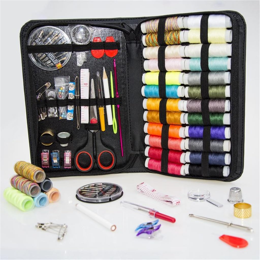 Caja de Costura de Viaje para el hogar, Kit de Costura de 24 Colores, Juego de Costura para el hogar, 94 Juegos de Hilo de Coser