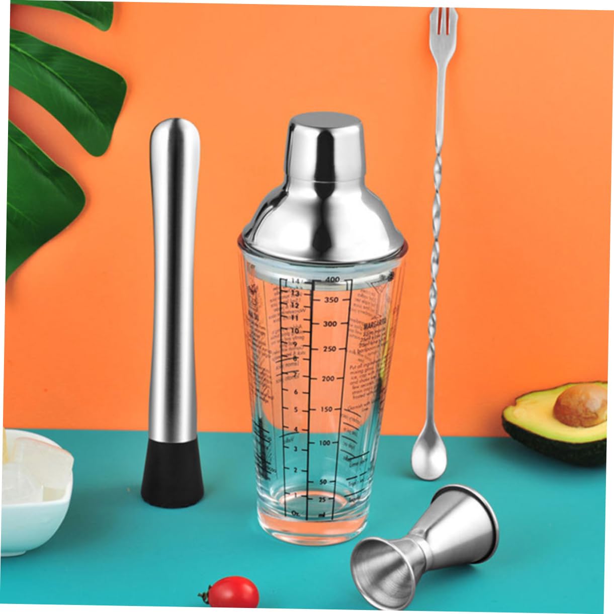 BESTOYARD Kit Cocktail Professionale 4 Pezzi in Acciaio Inossidabile Bilanciamento Ottimale per Esperti Barman, come Regalo per Amanti del Liquore Colore Casuale