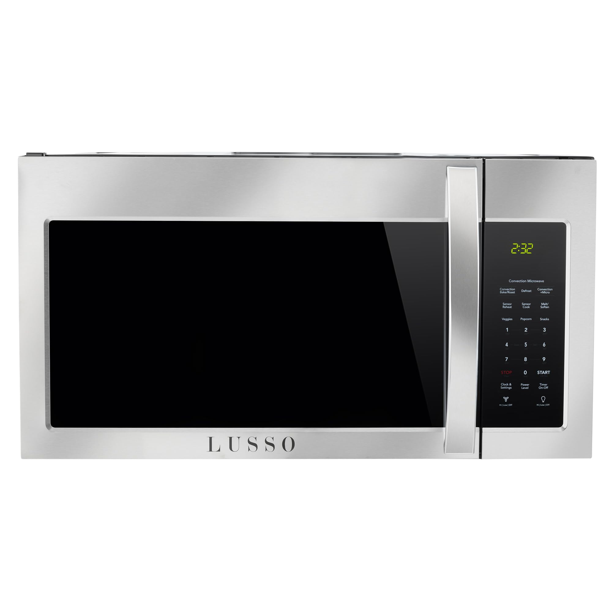 Lusso Over the Range 1.5 Cu. Ft. Microwave | Stainless Steel Finish | Rack & Turntable | Auto defrost | Touch Pad Controls