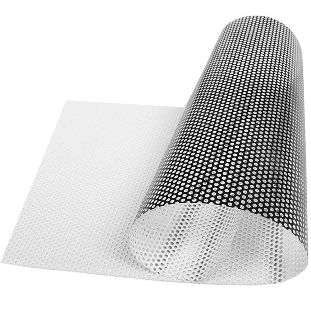 Blueshyhall Film Adhésifs pour Vitres de Voiture Perforé Blanc, Film Micro Perforé Blanc Voiture, Film Fenetre Anti Regard Occultant Voiture, Film Solaire pour Voiture Perforé (50 x 200 cm)