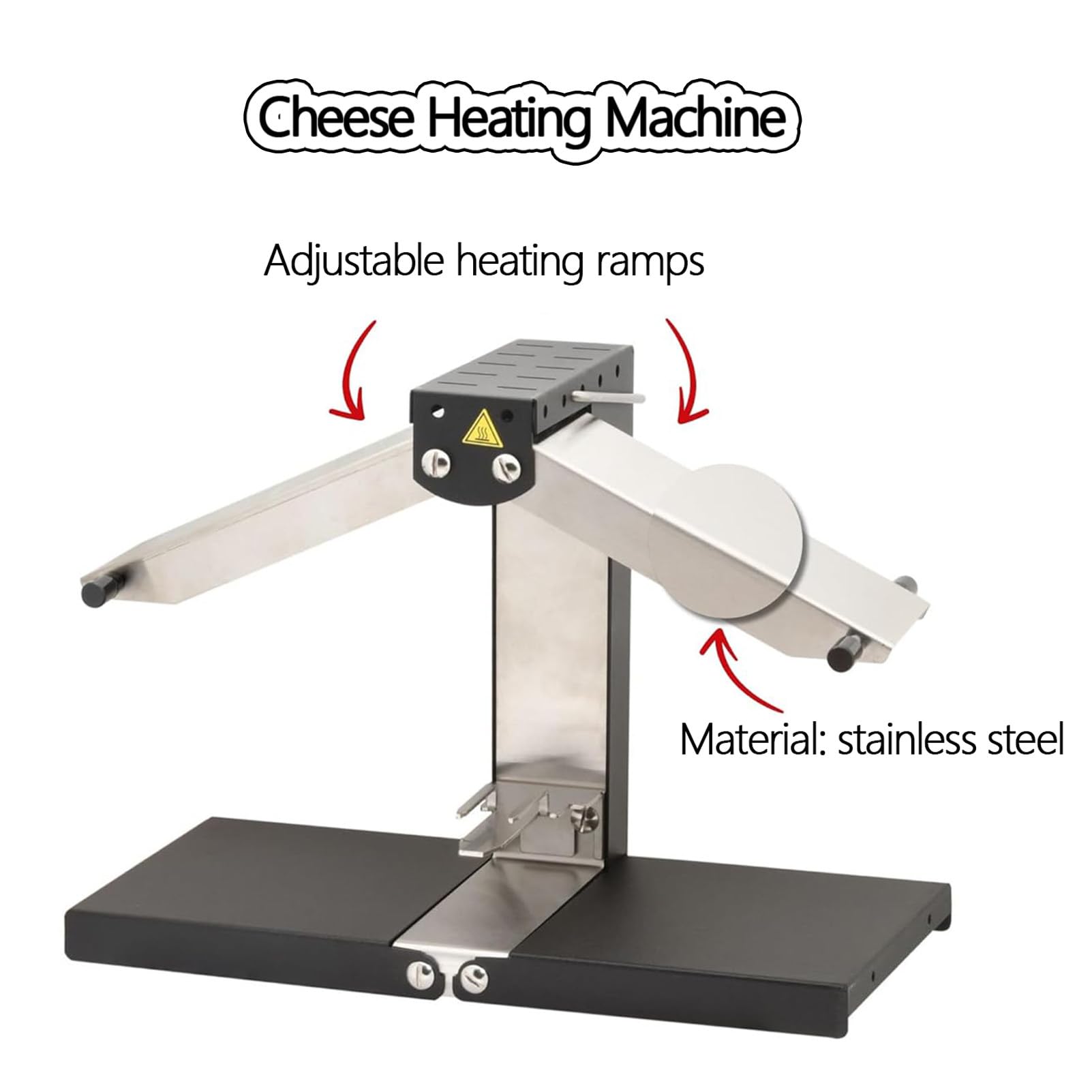 Wszechstronny Topielnik Do Sera O Mocy 600 W, Grill Do Raclette Z Odpinanym Uchwytem, ​​Regulowaną, Przesuwną PółKą I MożLiwośCią Nachylenia Dla łAtwego Usuwania Sera, łAtwy W MontażU A