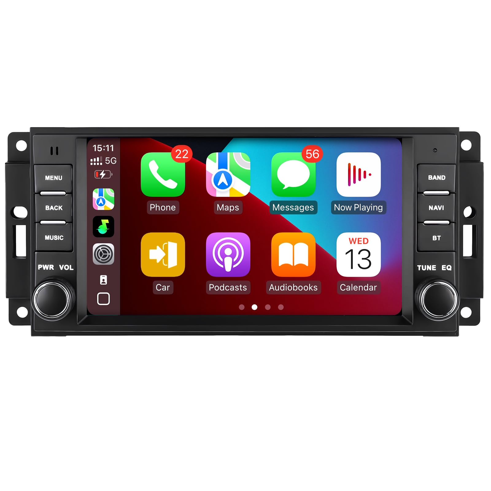 Car Radio for Wrangler JK 2007-2018 Dodge Ram 1500 2500 3500 2009-2012,7 Inch 2+64G Android 13 Touch Screen Head Unit with Wireless CarPlay & Android