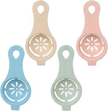 yueton 4PCS Egg Separator Egg White Separator Egg Separator Tool Egg Whites Strainer Filter Divider Egg Yolk Separator Egg Protein Separator Egg Spoon Separator for Kitchen Baking Tools
