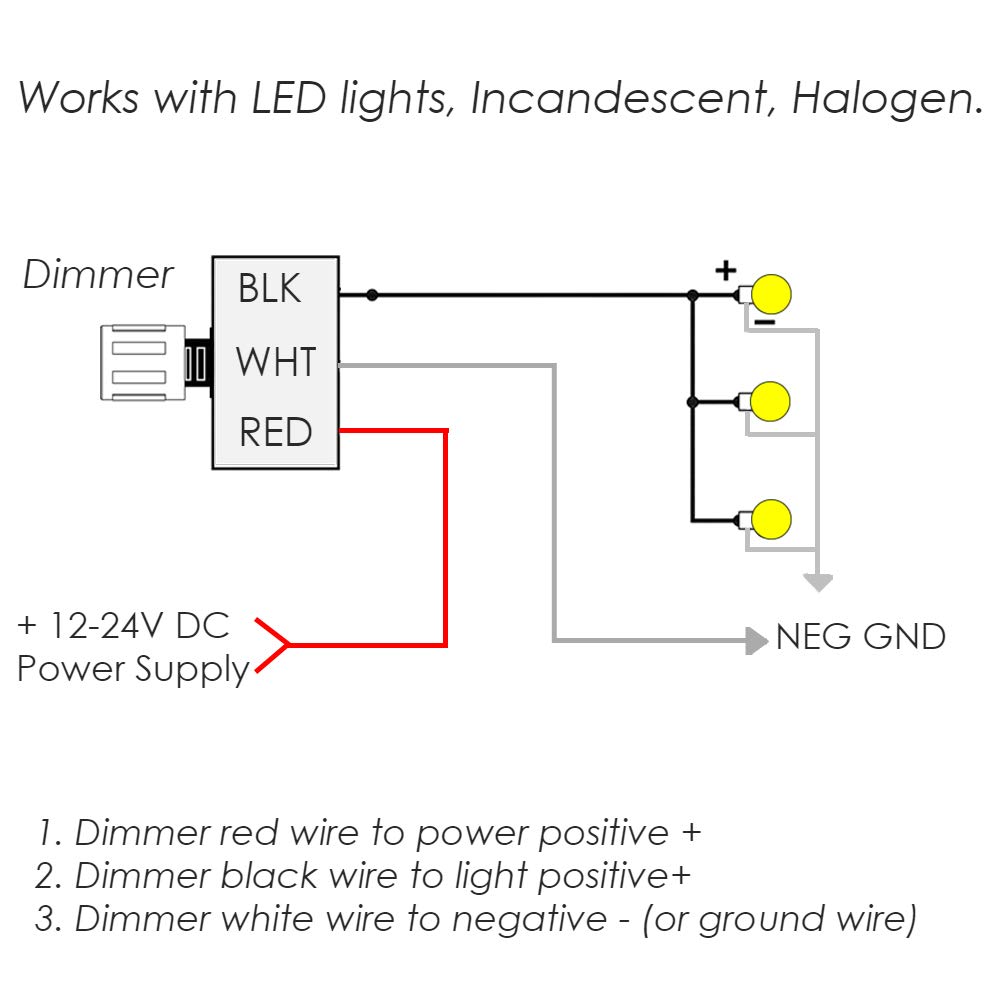 Acegoo DC 12V Dimmer Switch 1224V High Side PWM Dimmer for LED lights
