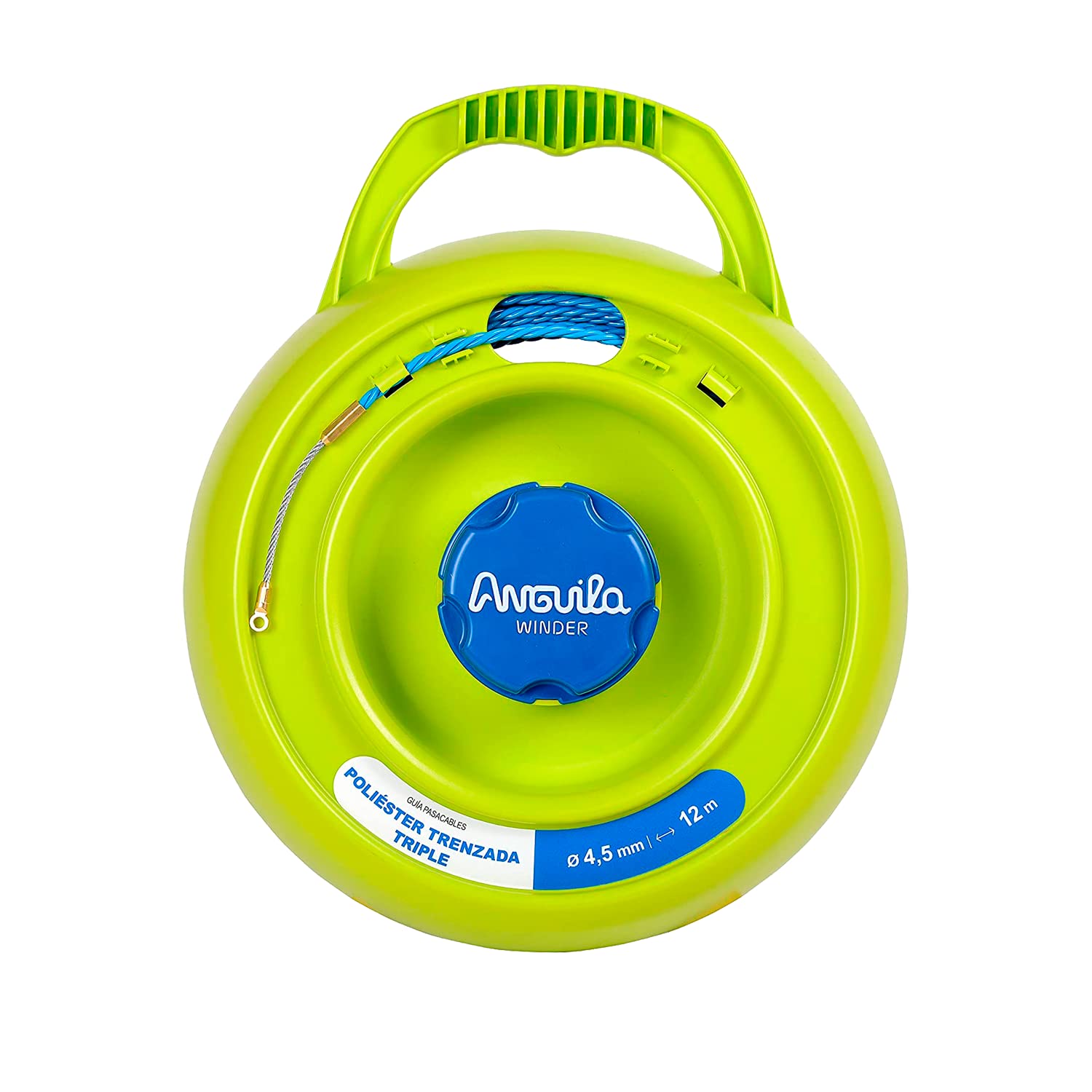 Anguila Max Winder pasacables de poliéster azul para tubos obstruidos
