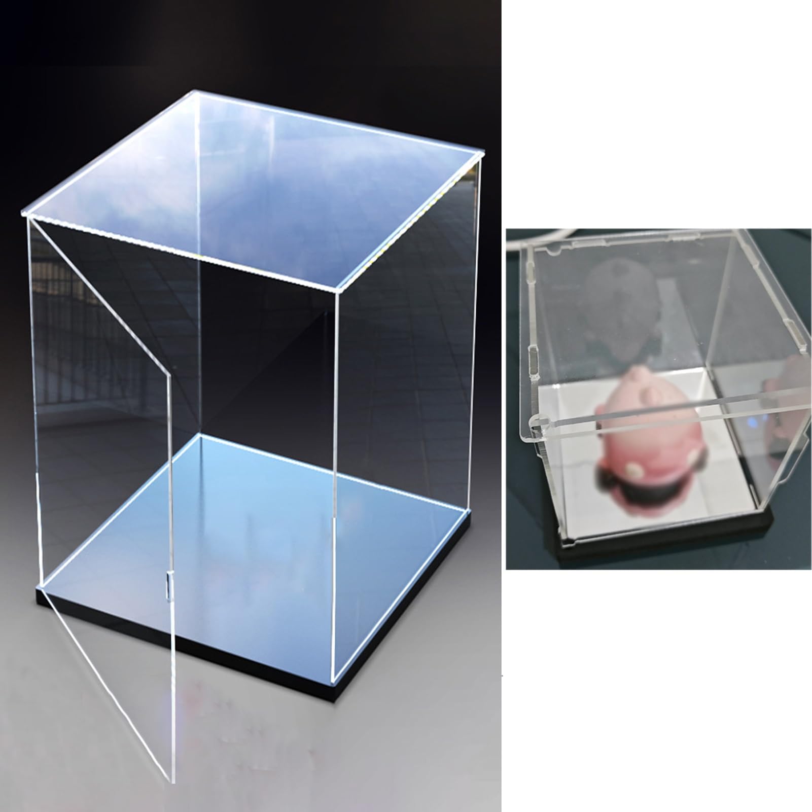 Amazon.com: Xyrona Mirrored Design Doll Acrylic Display Boxes, 4