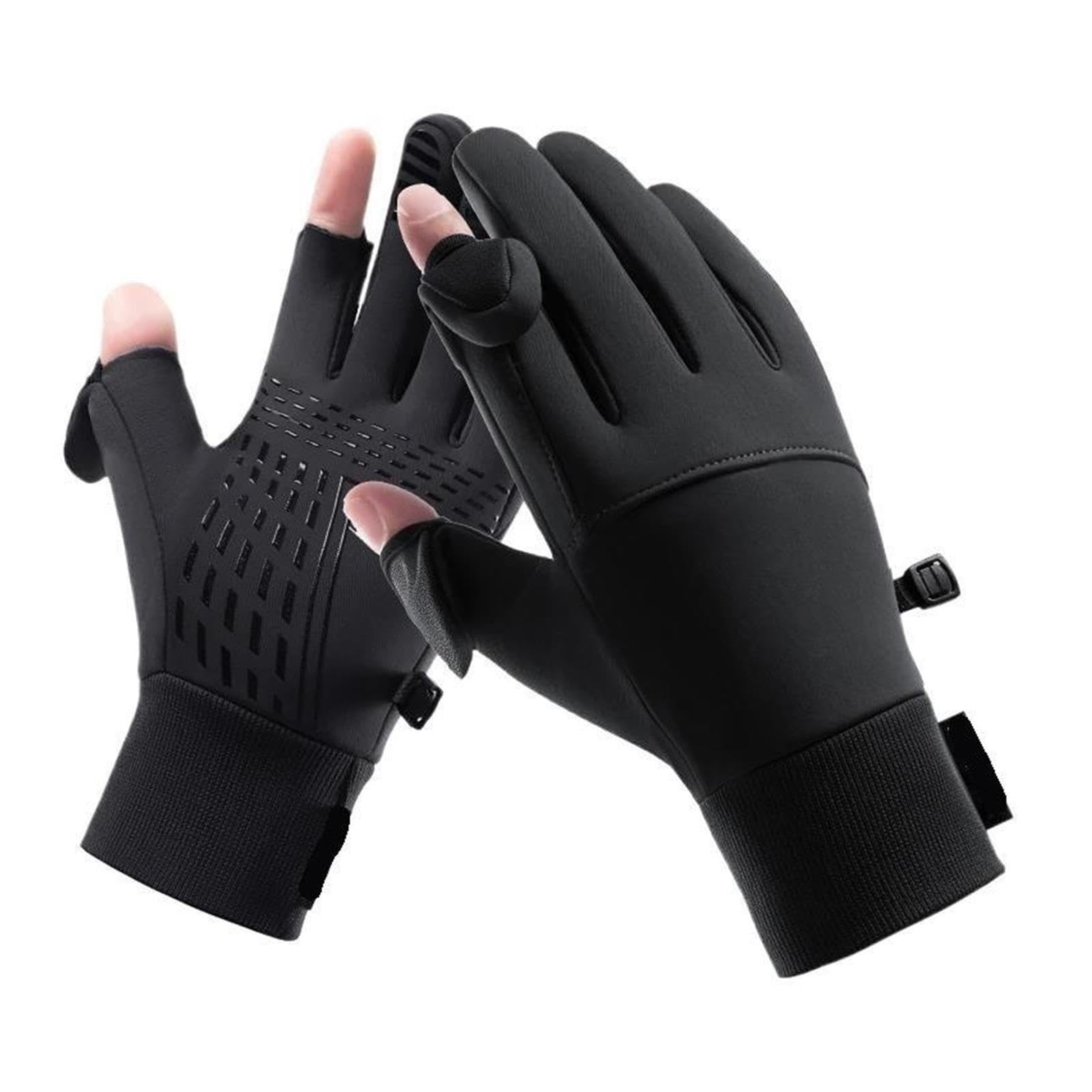 Genérico Winter-Fahrradhandschuhe, Vollfinger-Thermo-Touchscreen