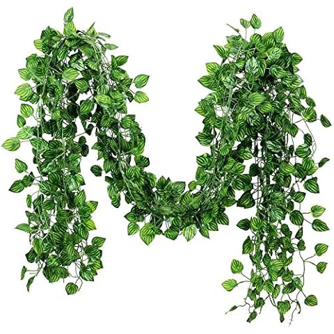 Künstliche Laubgirlande Blätter Dekoration Künstliche Grüne Efeurebe Pflanzen Cover