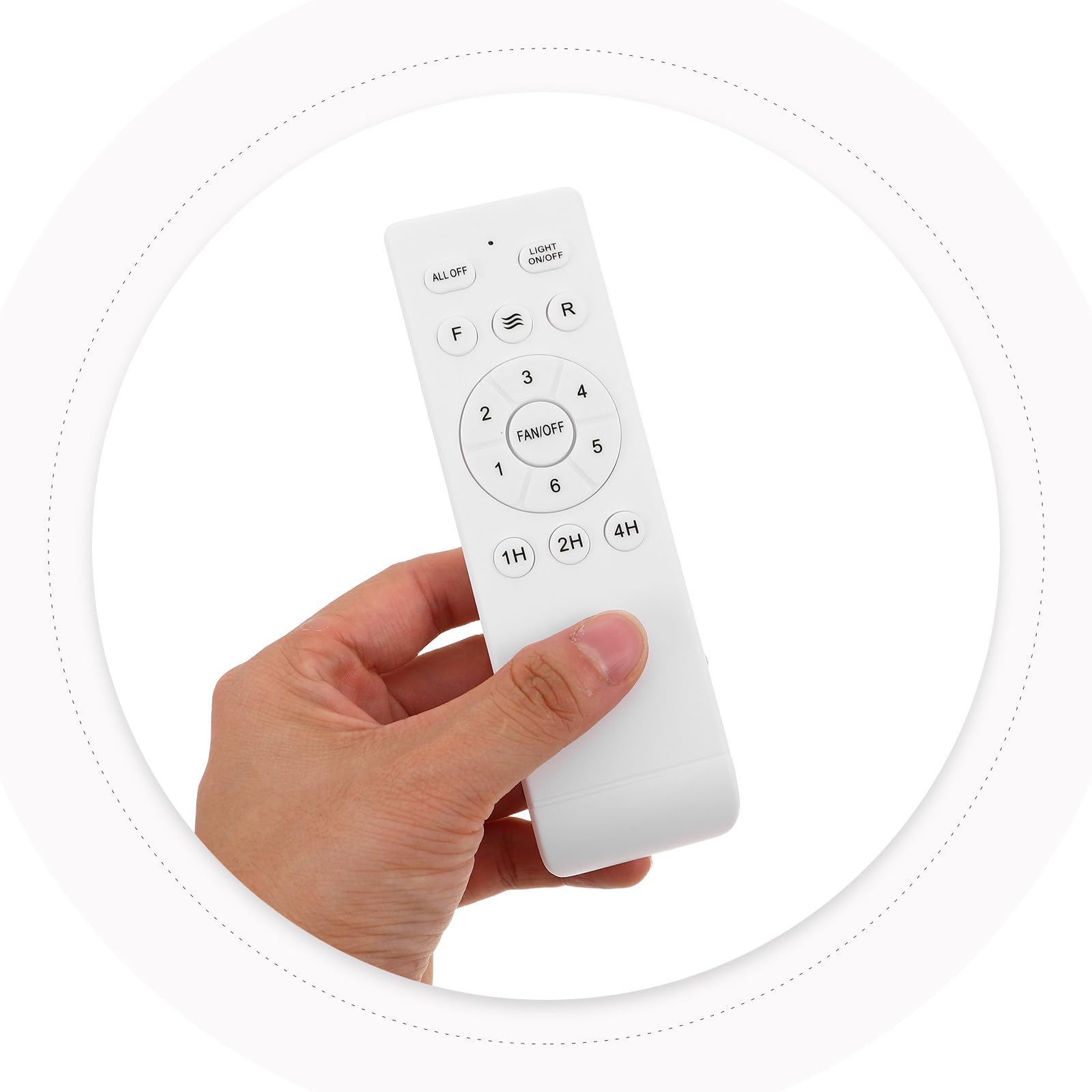 Control Remoto para Ventiladores de Techo con Luz, Control de Velocidad y Temporizador, Dispositivo Remoto de Plástico 433 Mhz Adecuado para Verano