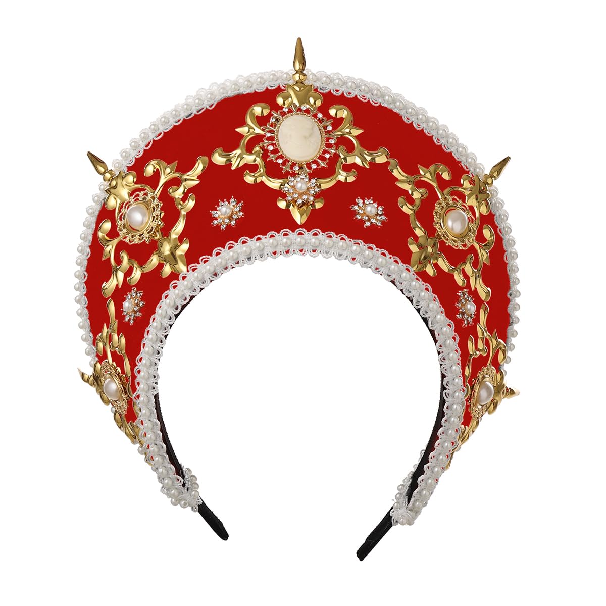 BPURB Tudor Queen Anne Boleyn Elizabethan Royal Coronet Hood Tiara Hat
